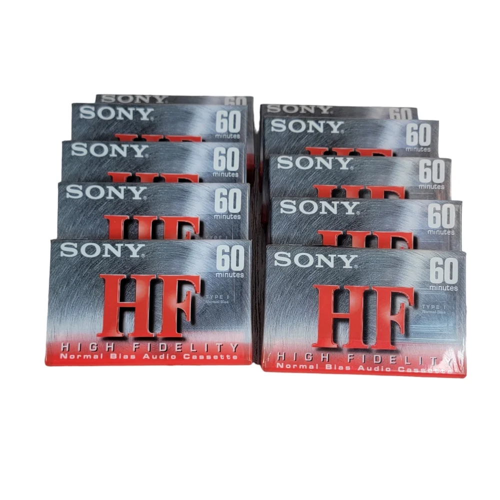 Sony High Fedility Normal Bias Audio Cassettes Blank Media Set of 10 NIP 60 Min
